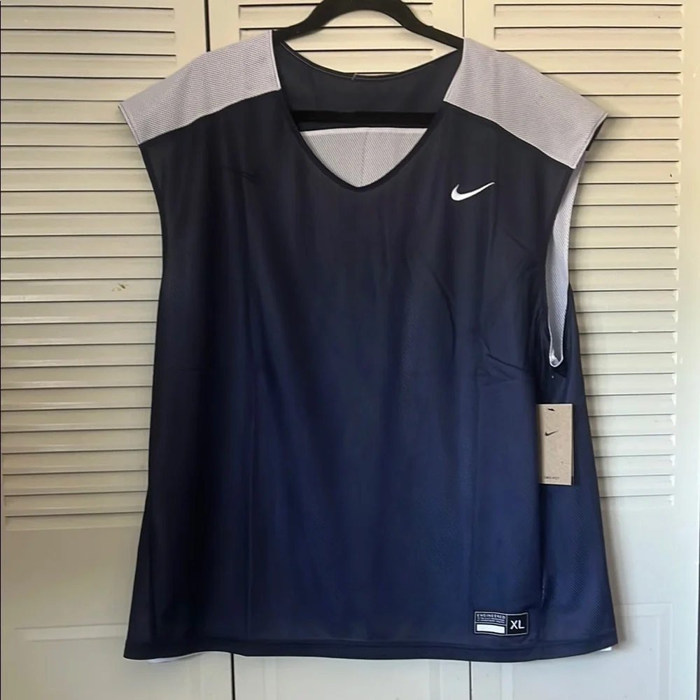 Nike Blue and Gray Sleeveless Boxy Men's Jersey